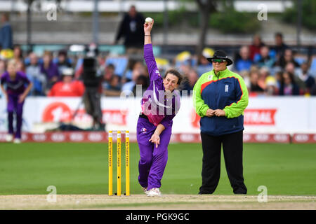 Hove, Großbritannien. 27. August 2018. Während der Kia Abendmahl League Finale 2018 - Finale zwischen Loughborough Blitz- und Surrey Sterne am 1. Zentrale County Ground am Montag, den 27. August 2018. Hove, England. Credit: Taka G Wu Credit: Taka Wu/Alamy leben Nachrichten Stockfoto