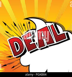 Deal - Vektor illustrierte Comic Stil Ausdruck. Stock Vektor