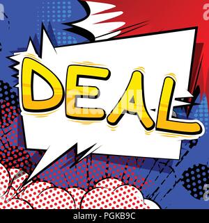 Deal - Vektor illustrierte Comic Stil Ausdruck. Stock Vektor