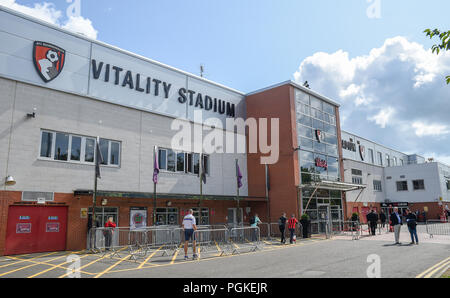 Die Vitalität Stadion, ehemals Dean Court in Kings Park home der AFC Bournemouth, 25. August 2018 bekannt Stockfoto