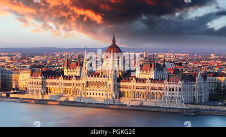 Budapester Parlament Stockfoto