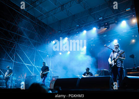 Turin, Italien. 25 Aug, 2018. Schottische Band Mogwai führt live in Turin. Credit: Daniele Baldi/Pacific Press/Alamy leben Nachrichten Stockfoto