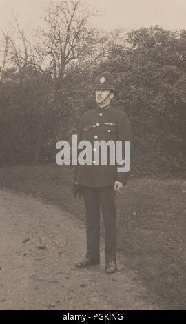 Jahrgang Foto: Lancashire Constabulary Polizist. Kragen Nr. 474. Stockfoto