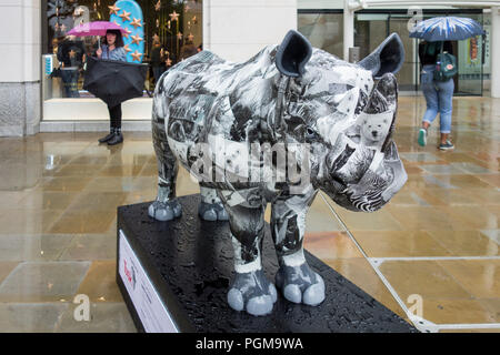 David's Schafgarbe Tusk Rhino auf Herzog von York Square, King's Road, Chelsea, London, SW3, UK Stockfoto