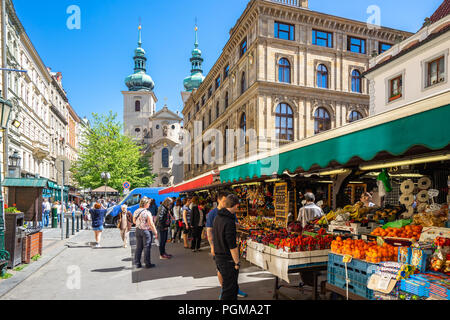 Prag, Tschechische - Mai 7, 2018: Havelska in Prag, Tschechische Republik. Stockfoto