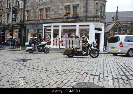 Straße Publikum in Edinburgh Fringe Festivals in 2018 Stockfoto