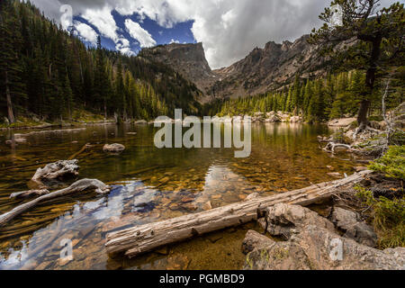 Dream Lake in den Rocky Mountain National Park, Colorado, USA Stockfoto