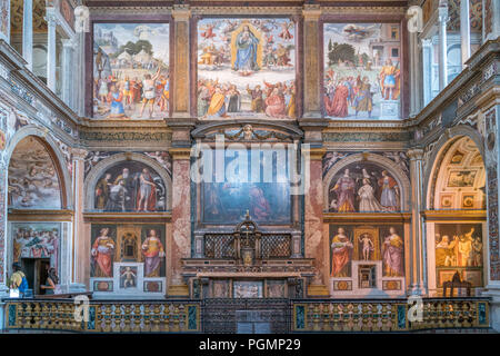 Innenraum der Klosterkirche San Maurizio al Monastero Maggiore, Mailand, Lombardei, Italien | Innenraum der Kirche, Saint Maurice al Monastero Maggiore, Stockfoto