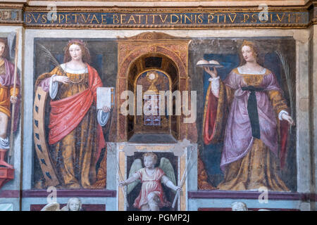 Fresken in der Klosterkirche San Maurizio al Monastero Maggiore, Mailand, Lombardei, Italien | Wand Fresken, Saint Maurice al Monastero Maggiore, Stockfoto