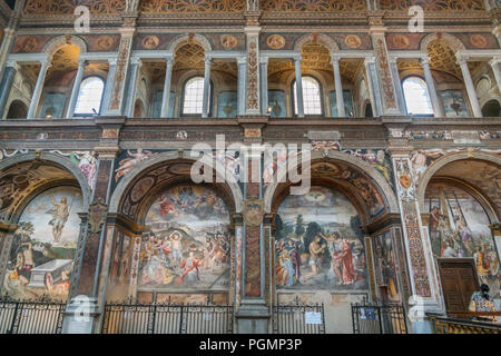 Fresken in der Klosterkirche San Maurizio al Monastero Maggiore, Mailand, Lombardei, Italien | Wand Fresken, Saint Maurice al Monastero Maggiore, Stockfoto