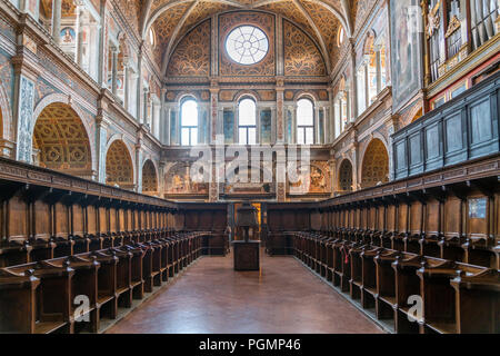 Chor der Nonnen, Klosterkirche San Maurizio al Monastero Maggiore, Mailand, Lombardei, Italien | Halle der Nonnen, Saint Maurice al Monastero Maggiore, M Stockfoto