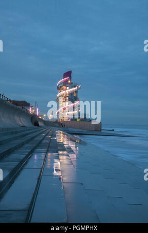 Die vertikalen Pier in Redcar auf der North Yorkshire Küste. Stockfoto