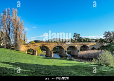 Richmond Bridge ist der älteste Stein span Bridge von Australien in Tasmanien. Stockfoto