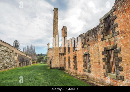 Die haftanstalt Gebäude an historische Stätte Port Arthur in Tasmanien, Australien. Stockfoto