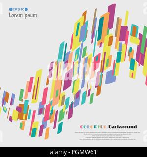 Zusammenfassung von Kreide bunte Muster streifen Hintergrund mit Raum, Illustration Vector EPS 10. Stock Vektor