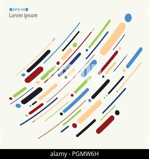 Zusammenfassung von Reverse bunten Streifen Linienmuster Hintergrund, Illustration Vector EPS 10. Stock Vektor