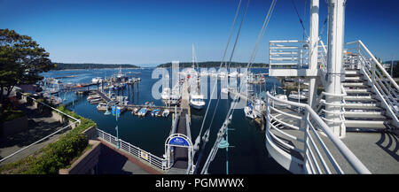 Hafen von Nanaimo, Boat Basin. Nanaimo waterfront Hafen Panorama. Vancouver Island, British Columbia, Kanada 2018 Stockfoto