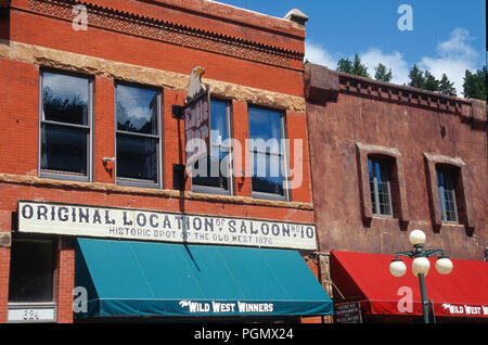 Ursprüngliche Lage Gebäude, Limousine Nr. 10, Deadwood, SD, USA Stockfoto