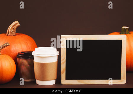 Herbst Kürbis würziger Kaffee Stockfoto