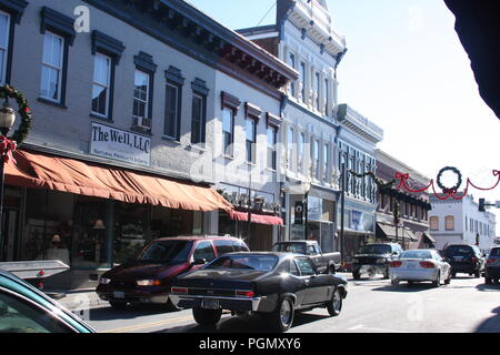 Hauptstraße der Stadt Bedford, Virginia, USA Stockfoto