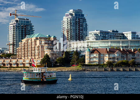 Wasser Taxi - Victoria Harbour Fähre in den Inneren Hafen - Victoria, Vancouver Island, British Columbia, Kanada Stockfoto