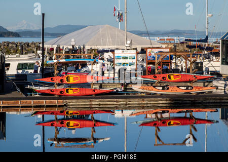 Hafen Sidney Marina - Sidney, Vancouver Island, British Columbia, Kanada Stockfoto