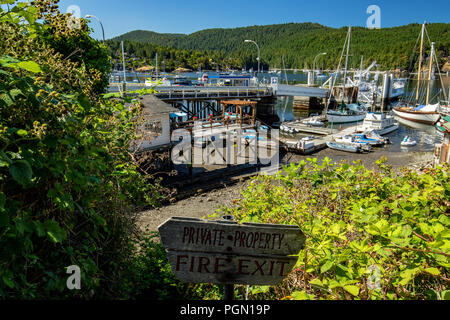 Marina in Brentwood Bay, Saanich Peninsula, Vancouver Island, British Columbia, Kanada Stockfoto