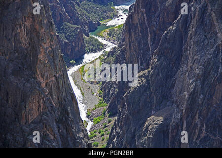 Schwarze Schlucht des Gunnison bei bemalten Wand anzeigen Stockfoto