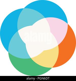Abstrakte Kreis vektor Symbol auf weißem Hintergrund. Sport Spiel mit Ball logo Vorlage. Stock Vektor