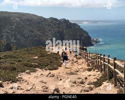 Vorgebirge Klippen auf das Meer von Cabo da Roca in Portugal Stockfoto