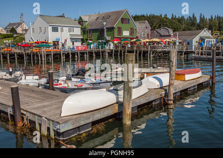 Waterfront im Hafen von Port Clyde, Maine Stockfoto