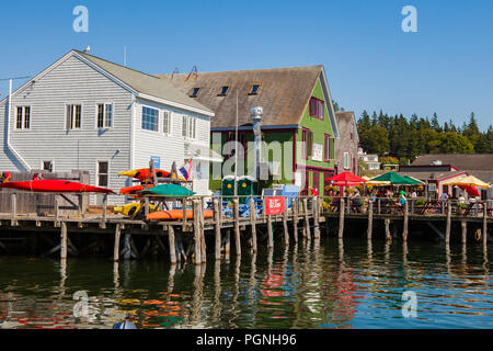 Waterfront im Hafen von Port Clyde, Maine Stockfoto