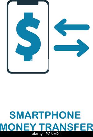 Smartphone Überweisung kreative Symbol. Einfaches element Abbildung. Smartphone Überweisung Konzept symbol Design aus Geld Sammlung. Web, mobi Stock Vektor
