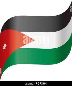 Jordanien Flagge, Vektor, Abbildung Stock Vektor