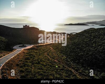 Paisaje con una Vista aérea del Mirador escenico y Mar de San Carlos, Sonora, Mexiko. Oceano del Golfo de California (Foto: Luis Gutiérrez/NorteP Stockfoto