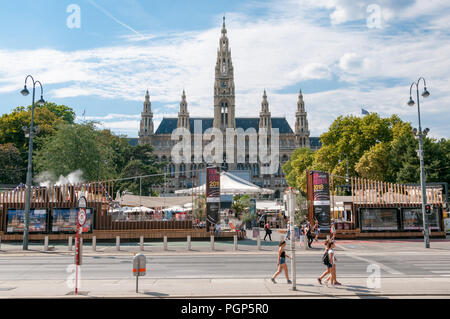 Rathaus (Rathaus), Wien, Österreich Stockfoto