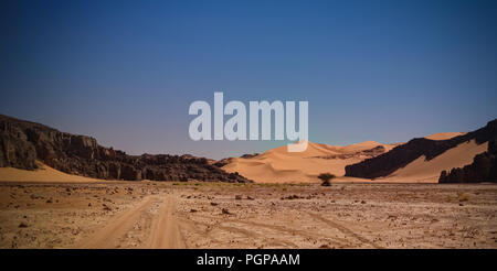 Abstrakte Rock Formation Boumediene in Tassili nAjjer Nationalpark, Algerien Stockfoto