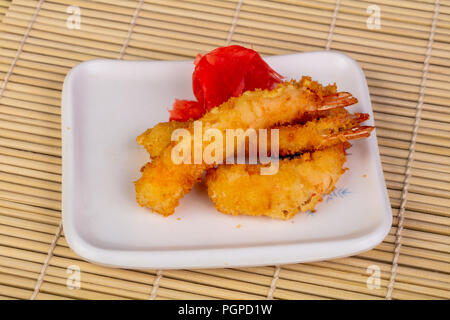 Frittierte Garnelen Ebi Tempura Stockfoto