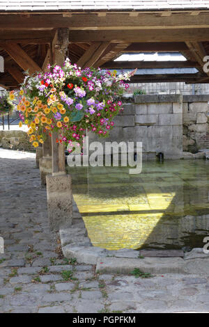 Lavoir am Quai Lepaulmier, Honfleur, Normandie Frankreich Stockfoto