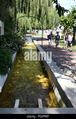 Lavoir am Quai Lepaulmier, Honfleur, Normandie Frankreich Stockfoto