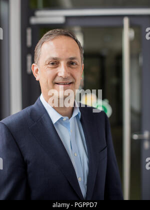 Düsseldorf, Deutschland. 27 Aug, 2018. Markus Mühleisen, Leiter der Arla Foods Deutschland aus Dänemark. Credit: Rolf Vennenbernd/dpa/Alamy leben Nachrichten Stockfoto