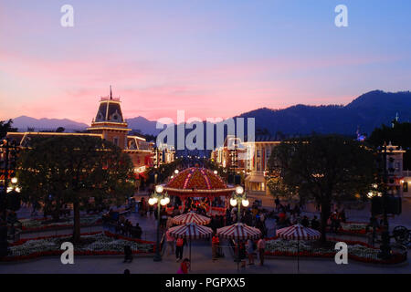Hong Kong, Hong Kong, China. 29 Aug, 2018. Hongkong, China - Hong Kong Disneyland ist ein Themenpark auf Land in Penny's Bay, Lantau Island entfernt. Es ist im Inneren des Hong Kong Disneyland Resort und es gehört und wird von Hong Kong International Theme Parks verwaltet. Credit: SIPA Asien/ZUMA Draht/Alamy leben Nachrichten Stockfoto