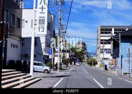 Takashima Kaste und der Innenstadt von suwa Stadt Stockfoto