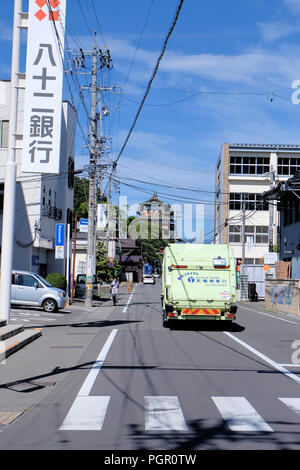 Takashima Kaste und der Innenstadt von suwa Stadt Stockfoto