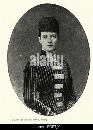 Jahrgang Foto: Alexandra von Dänemark, Königin von Großbritannien und den britischen Dominions und Kaiserin von Indien als die Frau von König Edward VII. 19. Jahrhundert Stockfoto