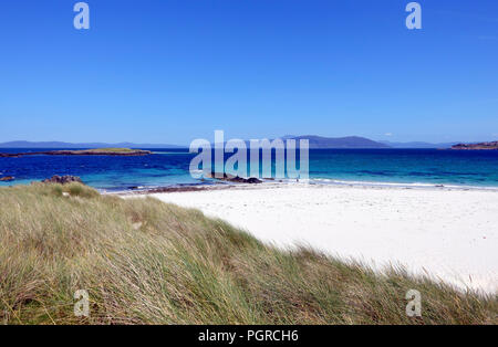 Schönen Sandstrand North Beach, Traigh verbieten, auf der Insel Iona, Innere Hebriden, Schottland Stockfoto