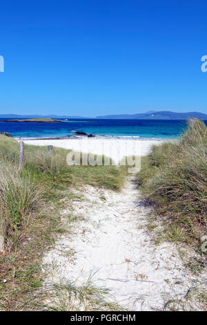 Schönen Sandstrand North Beach, Traigh verbieten, auf der Insel Iona, Innere Hebriden, Schottland Stockfoto