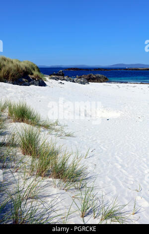 Schönen Sandstrand North Beach, Traigh verbieten, auf der Insel Iona, Innere Hebriden, Schottland Stockfoto