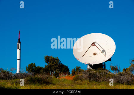 Alte Satellitenfunkanlagen - Carnarvon - Australien Stockfoto