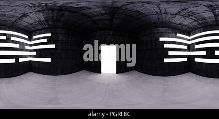 HDRI Karte Zimmer, sphärischen Umwelt panorama Hintergrund, Lichtquelle Rendering (3D-Rendering) equirectangular Stockfoto